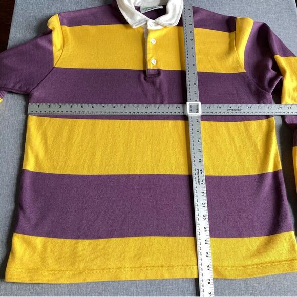 Rowing Blazers x Sports D'Epoque Rugby Polo Purple Yellow Heavyweight Jersey - Picture 10 of 12